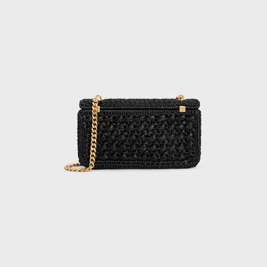 celine raffia bag black|claude shoulder bag raffia.